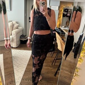 Elegant Black Lace Skirt